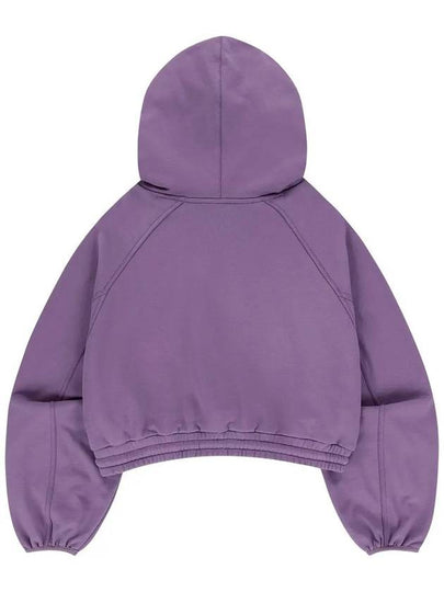 Crop Sweatshirt Big Pocket Hoodie Dark Purple - OFFGRID - BALAAN 2