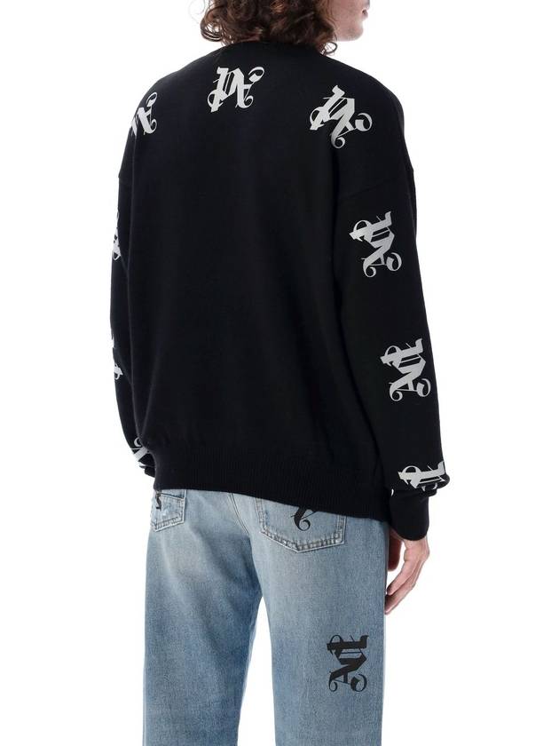 Palm Angels Monogram Series Knit Top Black - PALM ANGELS - BALAAN 3