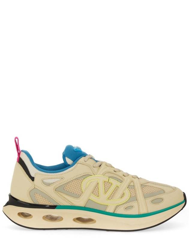 V Logo Easyjog Low Top Sneakers Beige - VALENTINO - BALAAN 2