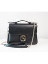 GG Interlocking Chain Small Top Handle Shoulder Bag Black - GUCCI - BALAAN 2