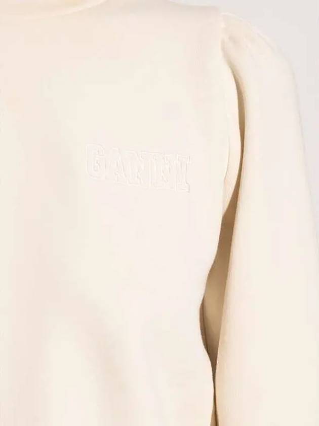 Women's Software Isoli Puff Shoulder Sweatshirt White - GANNI - BALAAN 3