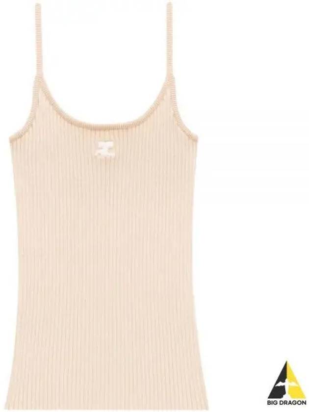 Logo Knit Sleeveless Beige - COURREGES - BALAAN 2