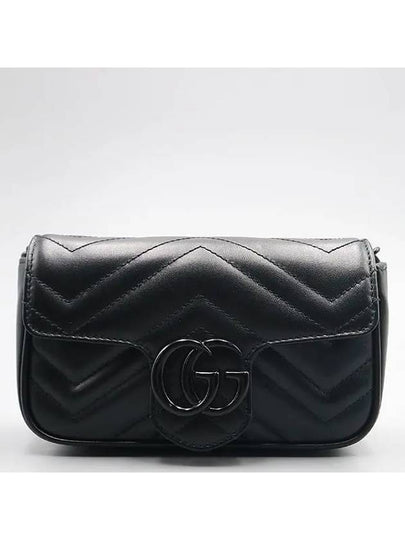 699757 Black leather GG Marmont shoulder and belt bag - GUCCI - BALAAN 2