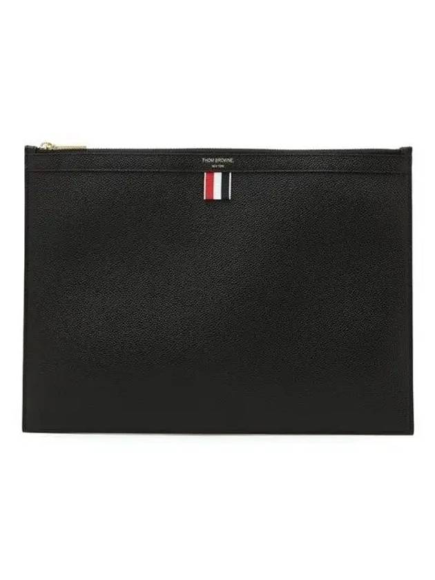 Medium Document Holder Clutch Bag Black - THOM BROWNE - BALAAN 3