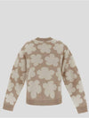 Floral Detail Crew Neck Knit Top Beige - KENZO - BALAAN 3