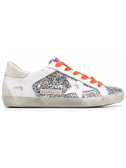 Superstar Glitter Low Top Sneakers Silver White - GOLDEN GOOSE - BALAAN 2