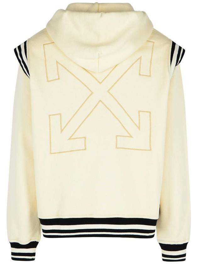 Off-White 'Varsity' Cream Cotton Jacket - OFF WHITE - BALAAN 3