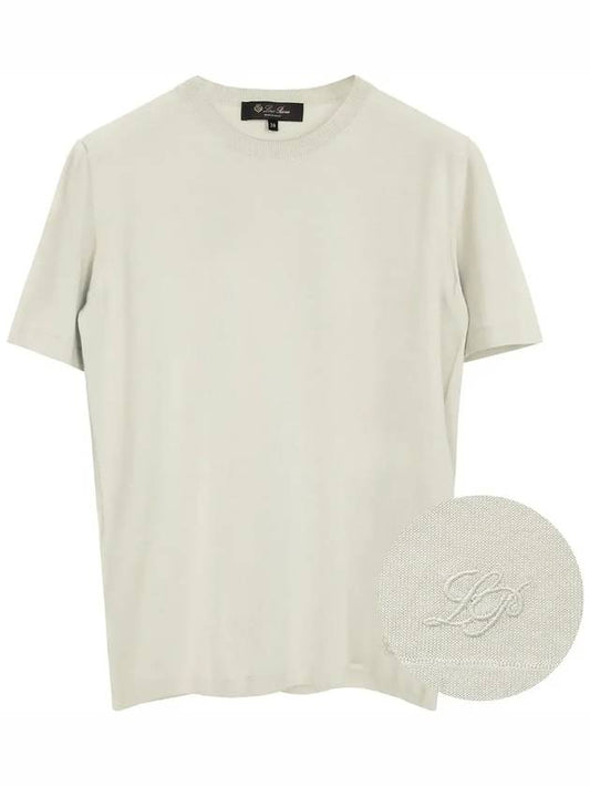 Angera Crewneck Cotton Short Sleeve T-Shirt Blooming Bud - LORO PIANA - BALAAN 2