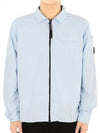 Gabardine Zip Up Long Sleeve Shirt Blue - CP COMPANY - BALAAN 2