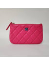 Mini pouch classic caviar card wallet hot pink gold coral - CHANEL - BALAAN 1