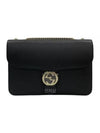 GG Interlocking Chain Medium Shoulder Bag Black - GUCCI - BALAAN 2