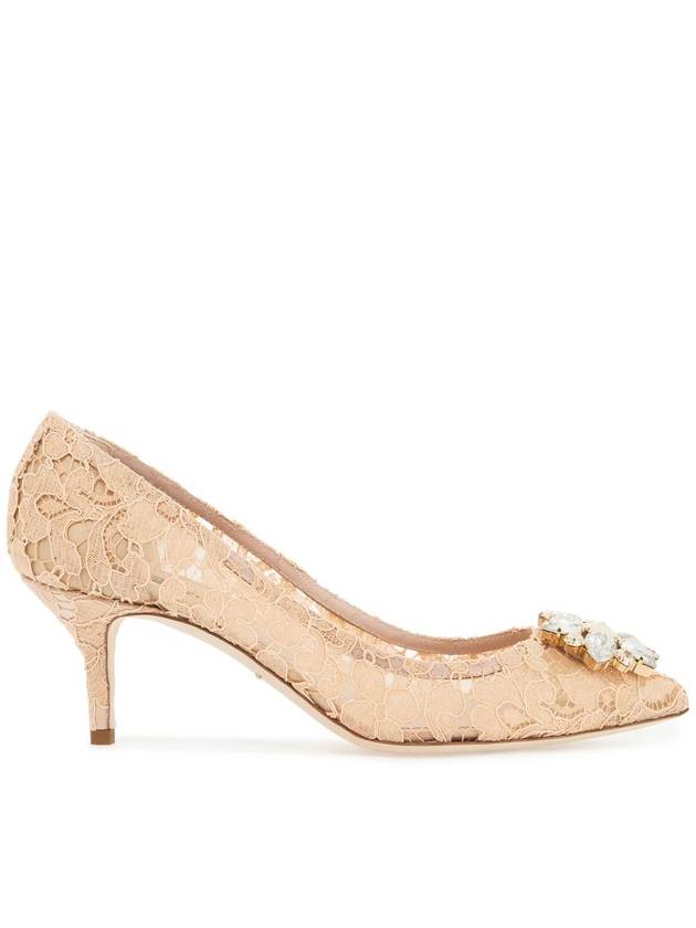 Brooch Lace Rainbow Pumps Heel Pink - DOLCE&GABBANA - BALAAN 2