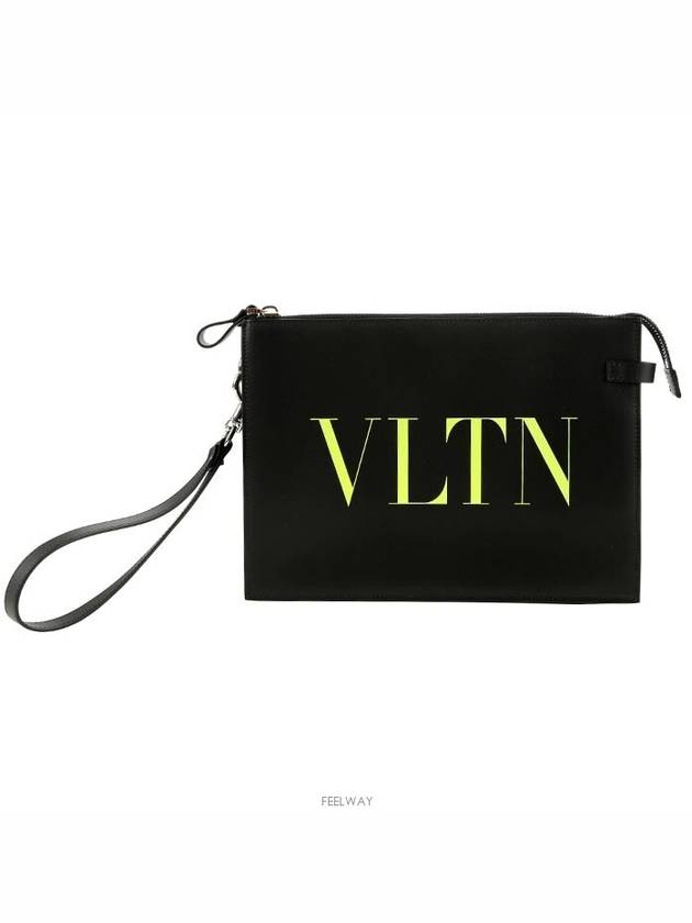 VLNT Logo Clutch Bag Black - VALENTINO - BALAAN 2