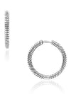 Moments Charm Hoop Earrings Sterling Silver - PANDORA - BALAAN 3