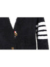 Diagonal armband shearling cardigan jacket 38 - THOM BROWNE - BALAAN 7