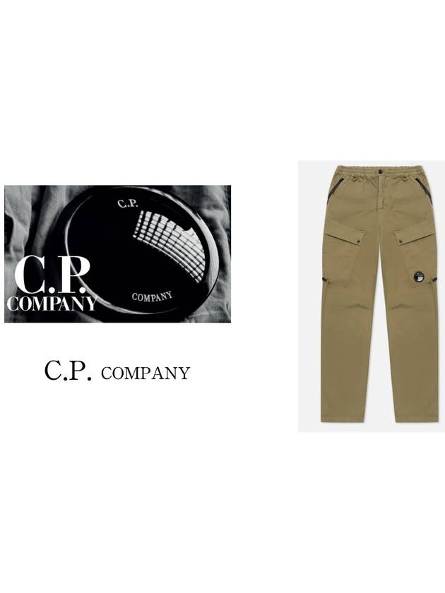 Men's Circle Logo Cargo Straight Pants Black - CP COMPANY - BALAAN 6