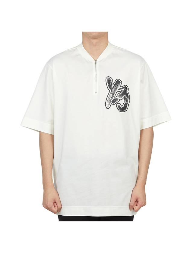 Men's Y 3 Short Sleeve T-Shirt IA3109 OWHITE - YOHJI YAMAMOTO - BALAAN 2