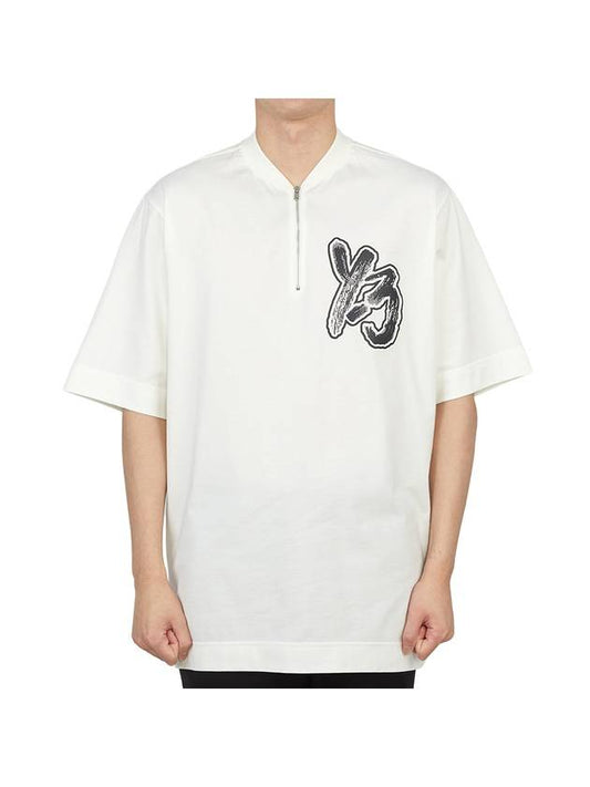 Men's Y 3 Short Sleeve T-Shirt IA3109 OWHITE - YOHJI YAMAMOTO - BALAAN 1