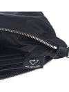 Re-Nylon and Saffiano Leather Clutch Bag Black - PRADA - BALAAN 4