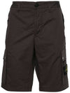 Wappen Cargo Bermuda Shorts Drak Grey - STONE ISLAND - BALAAN 2