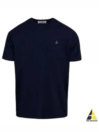 ORB Logo Cotton Short Sleeve T-Shirt Navy - VIVIENNE WESTWOOD - BALAAN 2