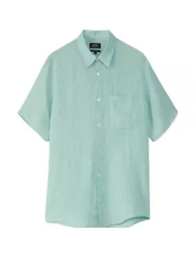 Bellini Linen Short Sleeve Shirt Green - A.P.C. - BALAAN 2