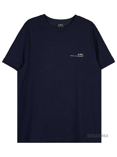 Men's Item Logo Cotton Short Sleeve T-Shirt Navy - A.P.C. - BALAAN 2