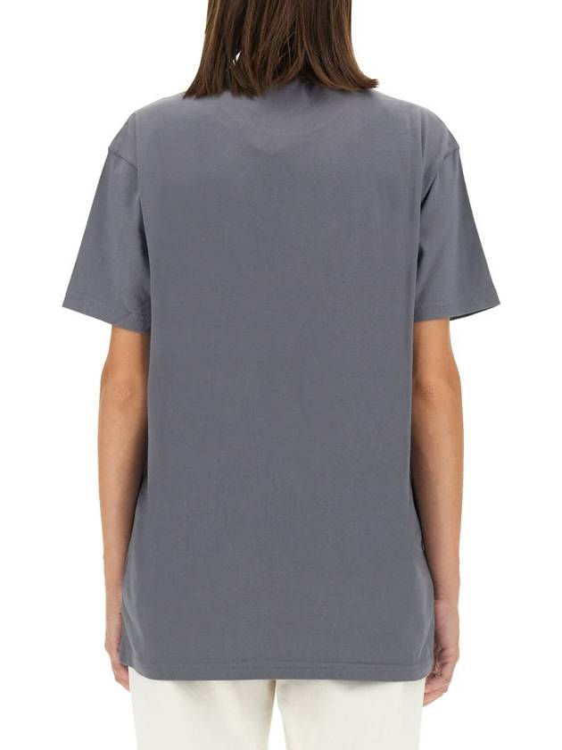 ORB Logo Cotton Short Sleeve T-Shirt Grey - VIVIENNE WESTWOOD - BALAAN 4