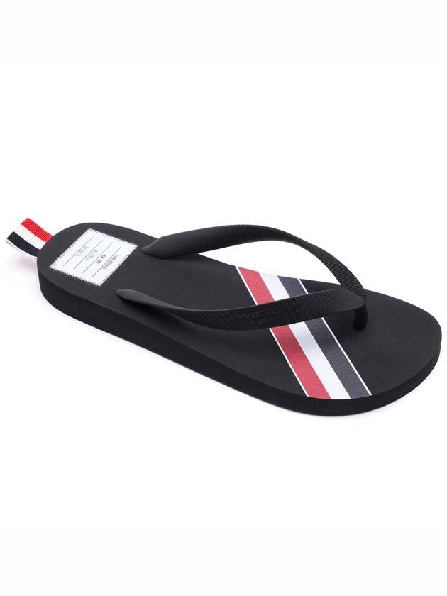 Three Stripe Flip Flops Black - THOM BROWNE - BALAAN 4