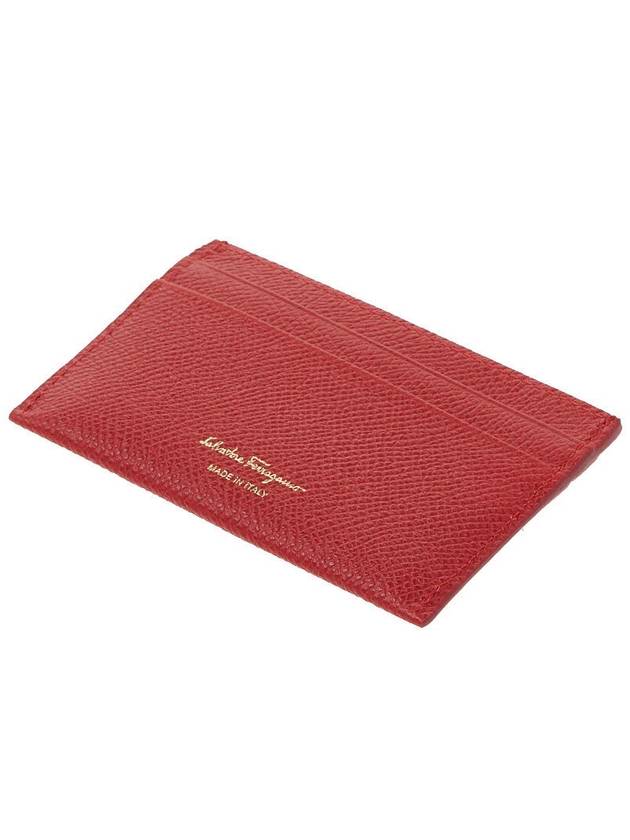 Gancini Card Wallet Lipstick Red - SALVATORE FERRAGAMO - BALAAN 6