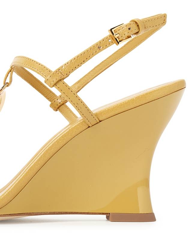 85MM Capri Miller Wedge Sandal Heels Yellow - TORY BURCH - BALAAN 9