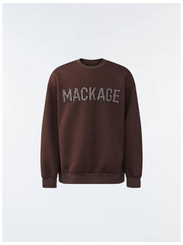 MAX MG Monogram Double Face Jersey Sweatshirt Coffee - MACKAGE - BALAAN.