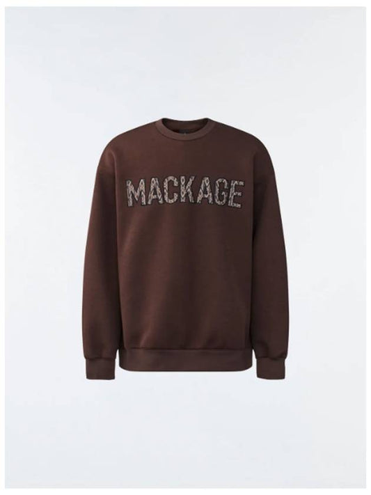 MAX MG Monogram Double Face Jersey Sweatshirt Coffee - MACKAGE - BALAAN.