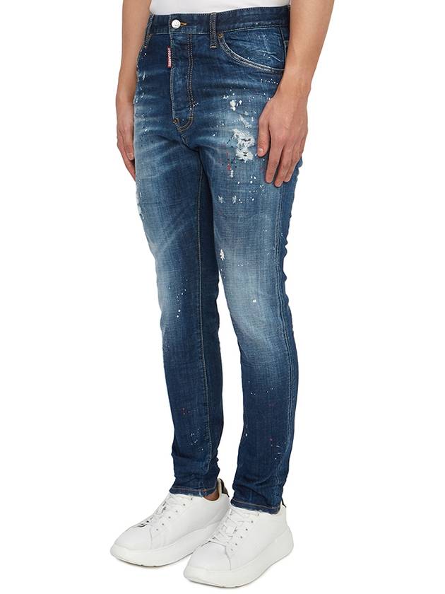 Long Crotch Cotton Jeans Blue - DSQUARED2 - BALAAN 3