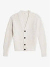 Men's Waffle Knit Button Cardigan Ivory - AMI - BALAAN 2