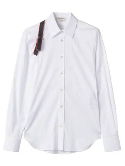 Men's Harness Patch Long Sleeve Shirt White - ALEXANDER MCQUEEN - BALAAN 2