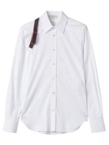 strap harness shirt white - ALEXANDER MCQUEEN - BALAAN 1