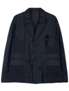 Poplin Workwear Waxed Cotton Jacket Navy - DIOR - BALAAN 2