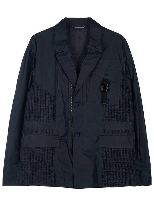 Poplin Workwear Waxed Cotton Jacket Navy - DIOR - BALAAN.