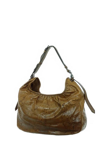 Vintage floral leather hobo shoulder bag - BURBERRY - BALAAN 1