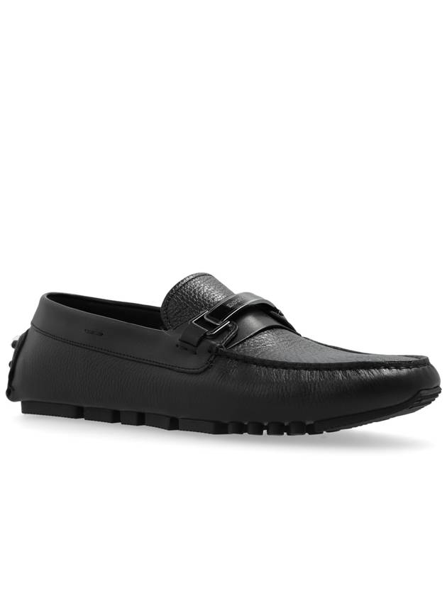 Emporio Armani Leather Loafers, Men's, Black - EMPORIO ARMANI - BALAAN 4