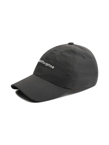 Embroidered Logo Big Nylon Ball Cap Dark Grey P00000MM - DONTFORGETME - BALAAN 1