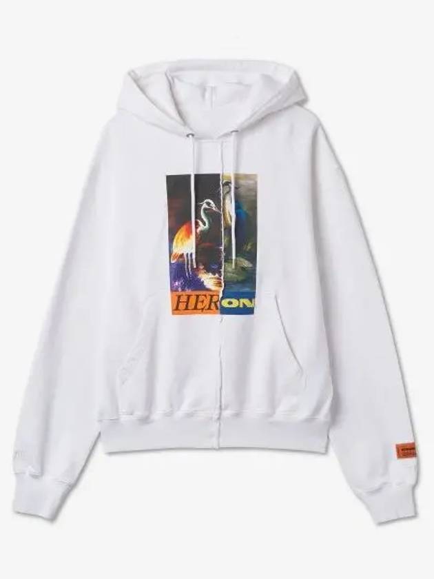 Heron Preston Split Graphic Printing Hood White HMBB021F21JER0020122 - HERON PRESTON - BALAAN 1