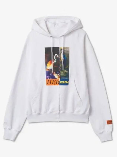 Split Graphic Printing Hoodie White - HERON PRESTON - BALAAN 2