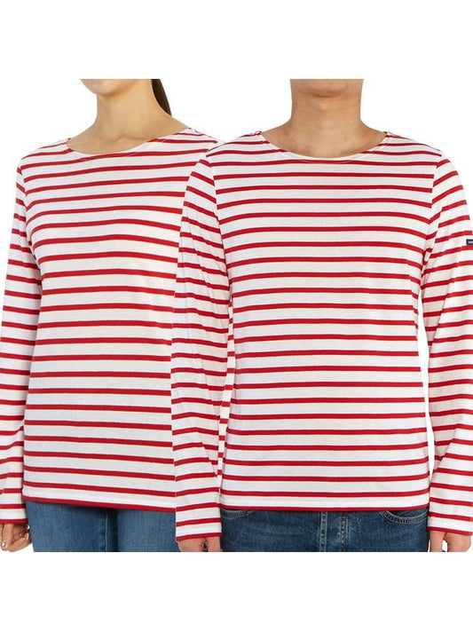 Minquiers Modern Stripe Long Sleeve T-Shirt Neige Tulipe - SAINT JAMES - BALAAN 2