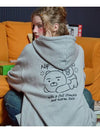 Kakao Friends NAP TIME hooded zip up gray - CPGN STUDIO - BALAAN 4