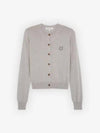 Bold Fox Head Patch Regular Cardigan Grey - MAISON KITSUNE - BALAAN 2