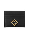 Logo Diamond Card Wallet Black - FENDI - BALAAN 3