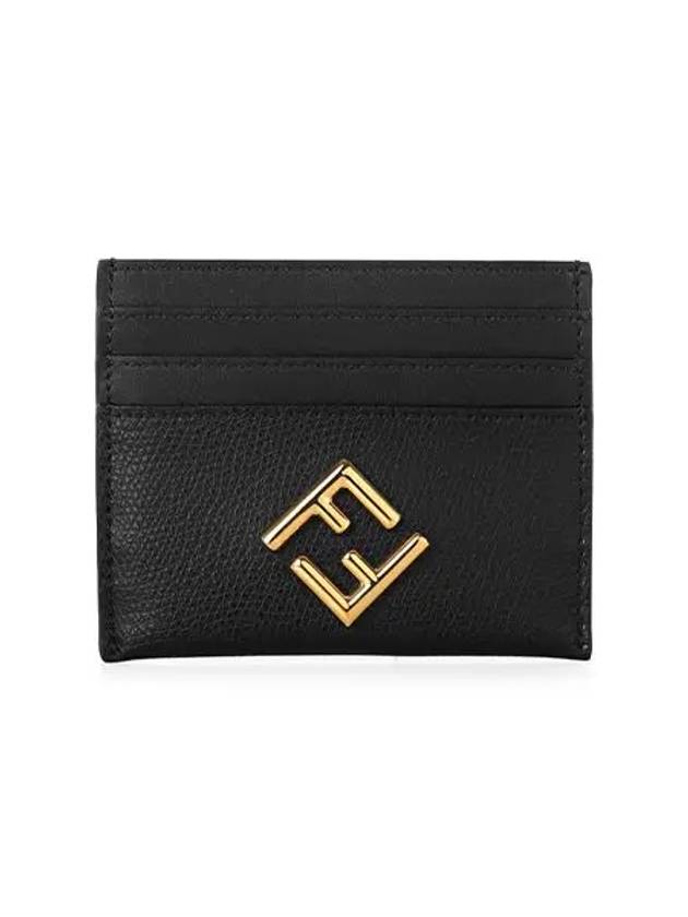 Logo Diamond Card Wallet Black - FENDI - BALAAN 3