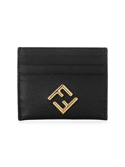 Logo Diamond Card Wallet Black - FENDI - BALAAN 2